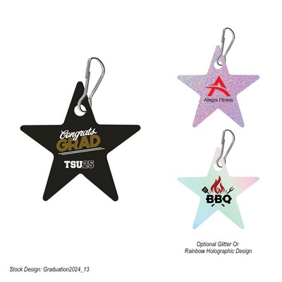 Acrylic Zipper Pull - Star
